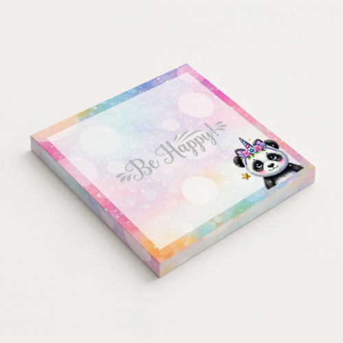 Karteczki do notowania 7,5x7,5 cm 50 szt panda jednorożec Be Happy MaDam Creative