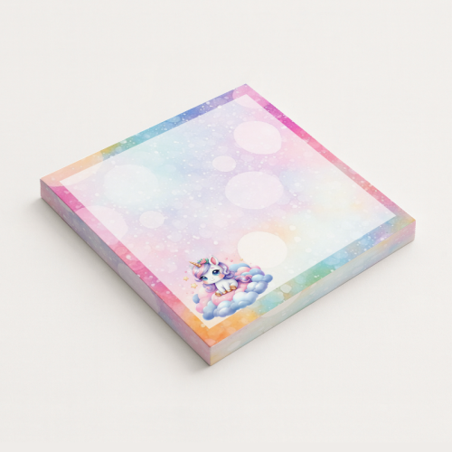 5906040417080 Karteczki do notowania 7,5x7,5 cm 50 szt jednorożec na chmurce Pastelowy MaDam Creative.png