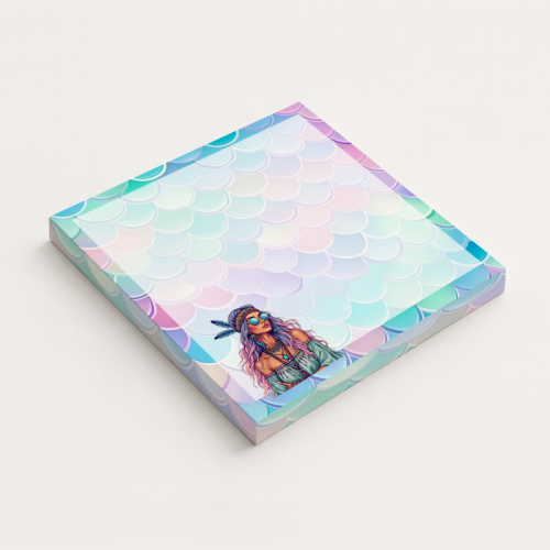 5906040417165 Karteczki do notowania 7,5x7,5 cm 50 szt Boho Mermaid Dziewczyna w Turkusie MaDam Creative.png