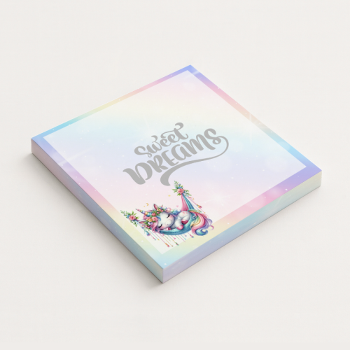 5906040417240 Karteczki do notowania 7,5x7,5 cm 50 szt Sweet Dreams Jednorożec Tęczowy MaDam Creative.png