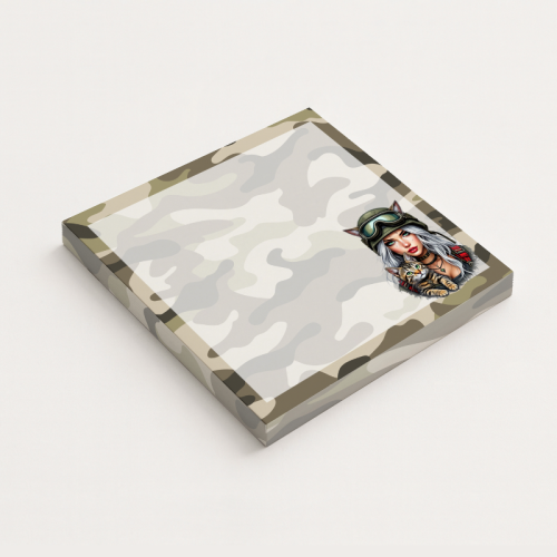 5906040417271 Karteczki do notowania 7,5x7,5 cm 50 szt Dziewczyna z Kotem Militarne Boho MaDam Creative.png