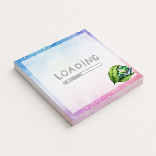 5906040417295 Karteczki do notowania 7,5x7,5 cm 50 szt Żabka Loading Funny Pastelowy MaDam Creative.png