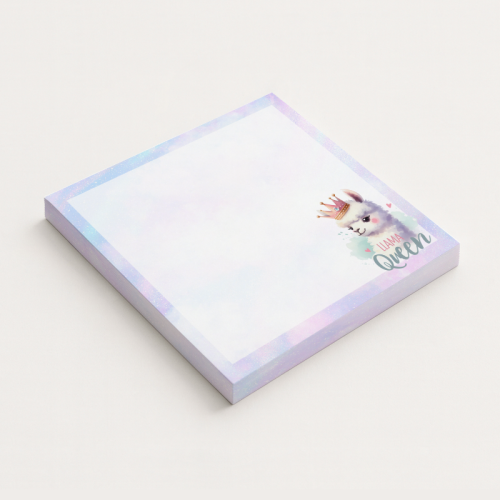 5906040417325 Karteczki do notowania 7,5x7,5 cm 50 szt Lama Queen Korona Pastelowa MaDam Creative.png