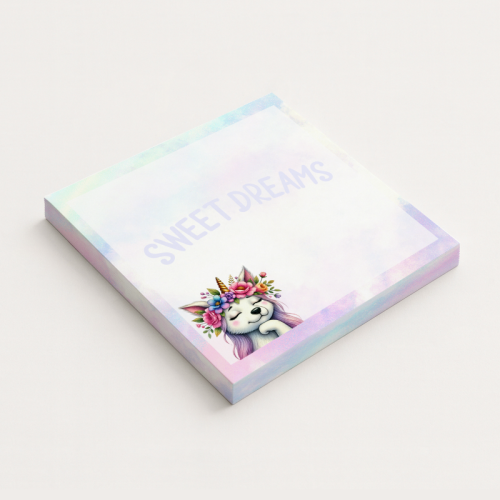 5906040417356 Karteczki do notowania 7,5x7,5 cm 50 szt Sweet Dreams Piesek Jednorożec MaDam Creative.png