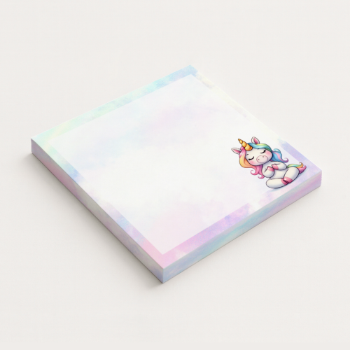 5906040417363 Karteczki do notowania 7,5x7,5 cm 50 szt Jednorożec Medytujący Pastelowy MaDam Creative.png