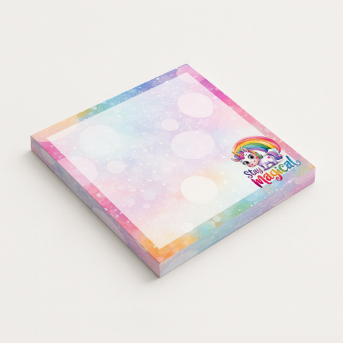 5906040417370 Karteczki do notowania 7,5x7,5 cm 50 szt Stay Magical Jednorożec Tęcza MaDam Creative.png