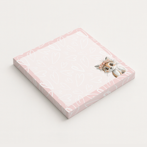 5906040417394 Karteczki do notowania 7,5x7,5 cm 50 szt Lisek w Wianku Różowy Pastelowy MaDam Creative.png