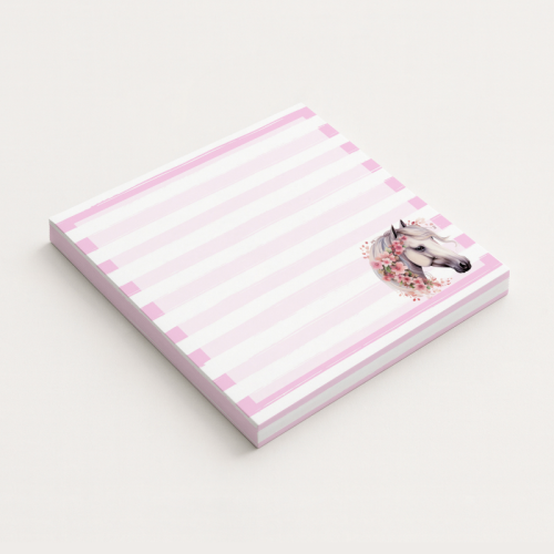 5906040417431 Karteczki do notowania 7,5x7,5 cm 50 szt Koń z Kwiatami Pastelowe Paski MaDam Creative.png