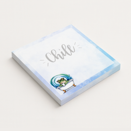 5906040417455 Karteczki do notowania 7,5x7,5 cm 50 szt Żaba w Wannnie Chill Relaks MaDam Creative.png