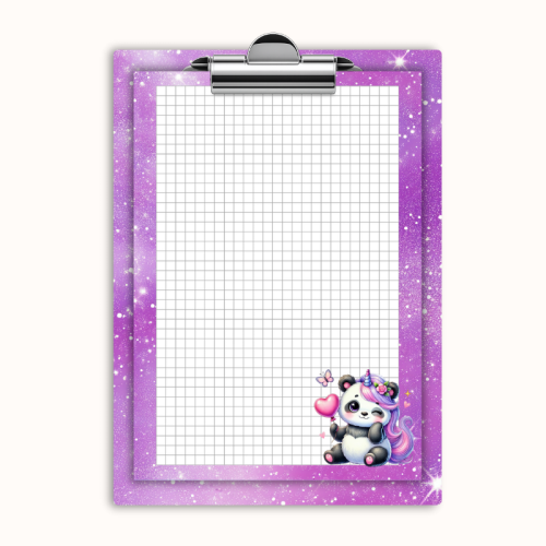 Deska z klipem magnetyczna A6 z notesem Panda I Love You, MaDam Creative