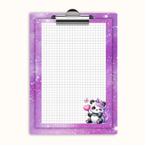 Deska z klipem magnetyczna A6 z notesem Panda I Love You, MaDam Creative