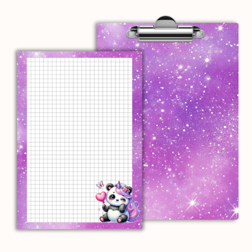 Deska z klipem magnetyczna A6 z notesem Panda I Love You, MaDam Creative