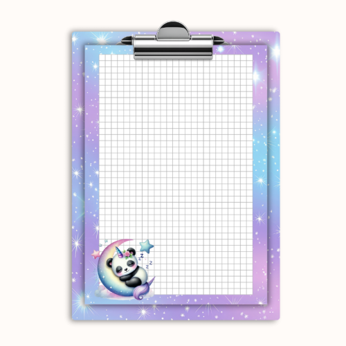 Deska z klipem magnetyczna A6 z notesem Sweet Dreams Panda Jednorożec MaDam Creative