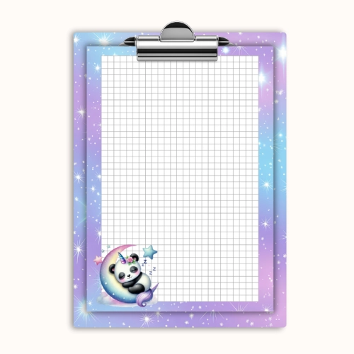 Deska z klipem magnetyczna A6 z notesem Sweet Dreams Panda Jednorożec MaDam Creative