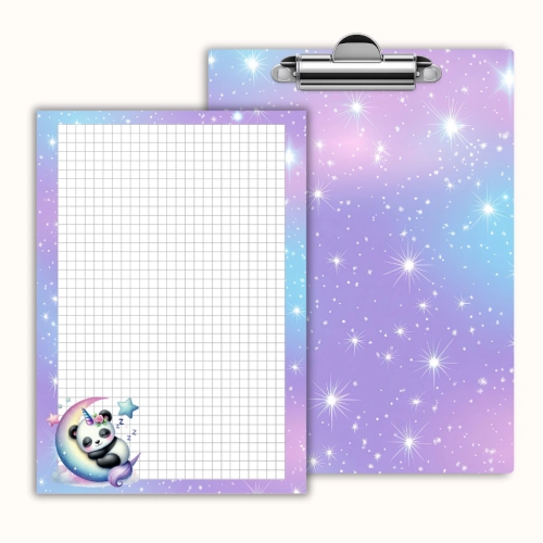 Deska z klipem magnetyczna A6 z notesem Sweet Dreams Panda Jednorożec MaDam Creative