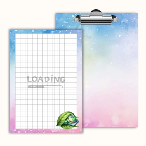 Deska z klipem magnetyczna A6 z notesem Żabka Loading Funny Pastelowy MaDam Creative