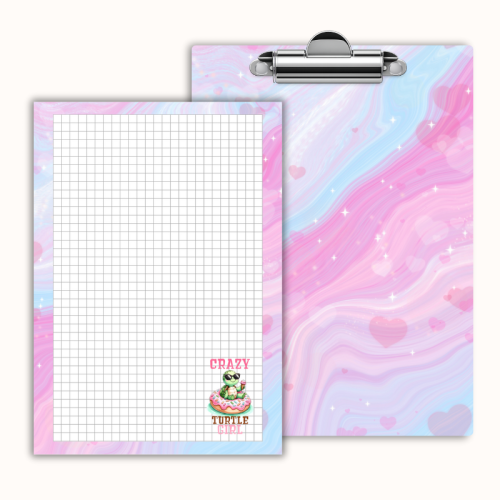 Deska z klipem magnetyczna A6 z notesem Żółw Crazy Turtle MaDam Creative