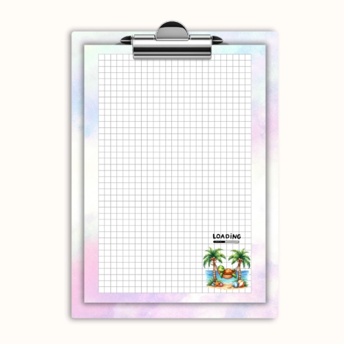 Deska z klipem magnetyczna A6 z notesem Żółw Loading Palmy MaDam Creative