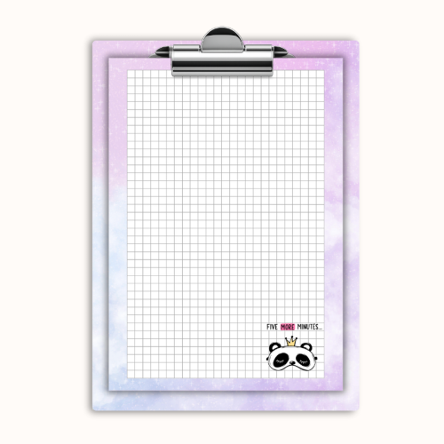 Deska z klipem magnetyczna A6 z notesem Panda Five More Minutes MaDam Creative