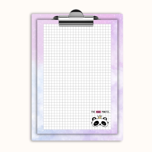 Deska z klipem magnetyczna A6 z notesem Panda Five More Minutes MaDam Creative