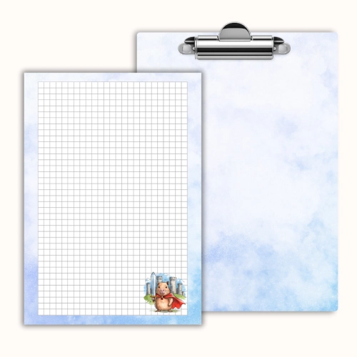 Deska z klipem magnetyczna A6 z notesem Bóbr rycerz, MaDam Creative