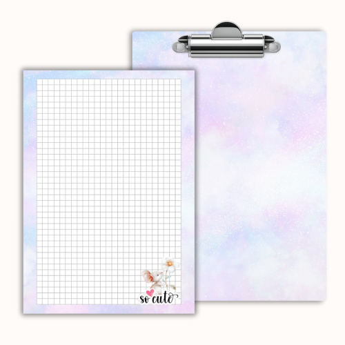 Deska z klipem magnetyczna A6 z notesem Myszka So Cute z Kwiatkiem MaDam Creative