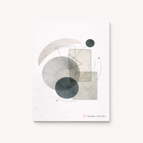 5906040420653 Blok biurowy A5 50 kartek gładki  90g Minimalistyczna abstrakcja geometryczna biurowa MaDam Creative.png