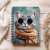 Notes A5 gładki 80 kartek Stylowy kot w szaliku MaDam Creative.png