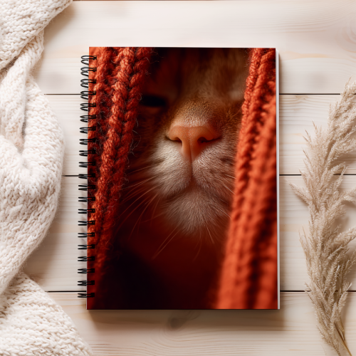 Notes A5 gładki 80 kartek Cozy kotek pod kocem MaDam Creative.png