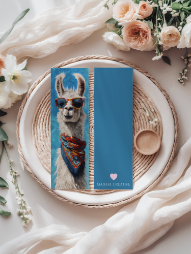 5906040420257 Zakładka do książki 6x18 cm lama w okularach 2 MaDam Creative (2).png