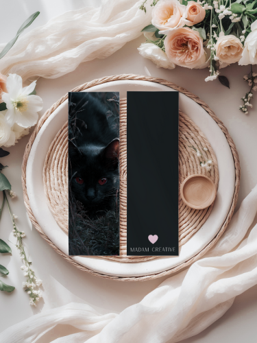 5906040420158 Zakładka do książki 6x18 cm czarny kot mroczny portret MaDam Creative (2).png