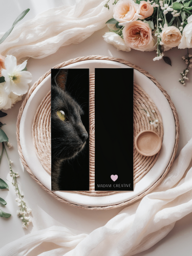 5906040420134 Zakładka do książki 6x18 cm czarny kot portret MaDam Creative (2).png