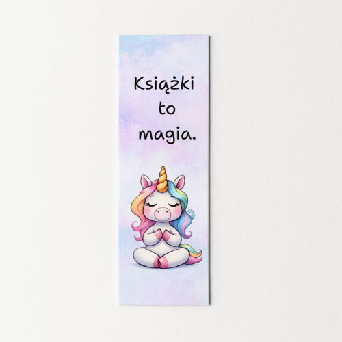 5906040418155 Zakładka do książki 6x18 cm Książki to magia jednorożec MaDam Creative.png