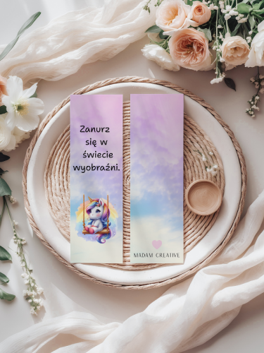 5906040417981 Zakładka do książki 6x18 cm jednorożec pastel MaDam Creative (2).png