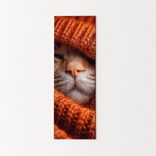 Zakładka do książki 6x18 cm kot w czapce cozy MaDam Creative