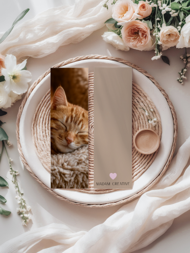 5906040420073 Zakładka do książki 6x18 cm śpiący kotek rudy MaDam Creative (2).png