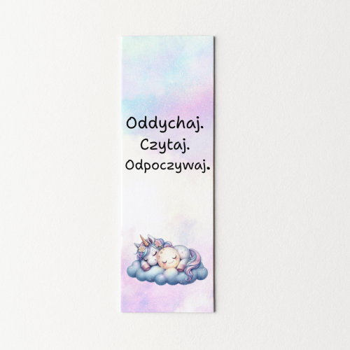 5906040418148 Zakładka do książki 6x18 cm Oddychaj Czytaj Odpoczywaj MaDam Creative.png