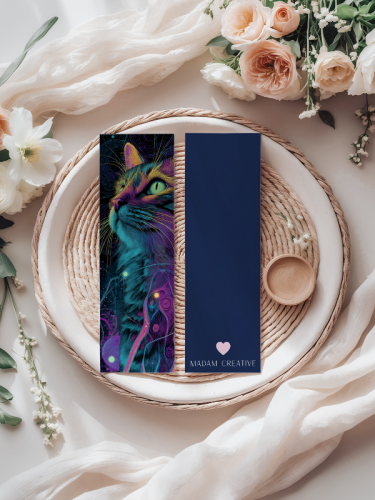 5906040418292 Zakładka do książki 6x18 cm kot neon galaxy MaDam Creative (2).png