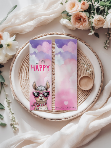 5906040419213 Zakładka do książki 6x18 cm lama I’m happy MaDam Creative (2).png