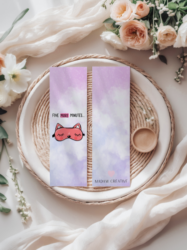 5906040419244 Zakładka do książki 6x18 cm kotek Five more minutes MaDam Creative (2).png