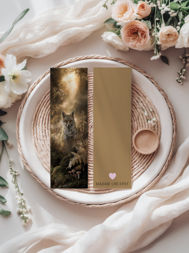 5906040420028 Zakładka do książki 6x18 cm wilk magiczny las fantasy MaDam Creative (2).png