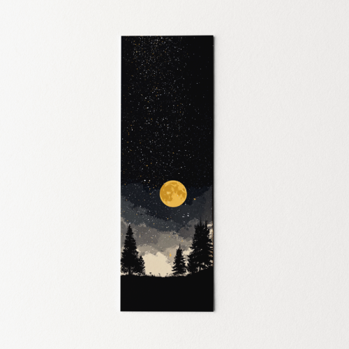 5906040420080 Zakładka do książki 6x18 cm złoty księżyc nad lasem MaDam Creative.png