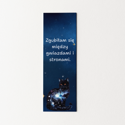 5906040418100 Zakładka do książki 6x18 cm kot kosmos Zgubiłam się między gwiazdami MaDam Creative.png