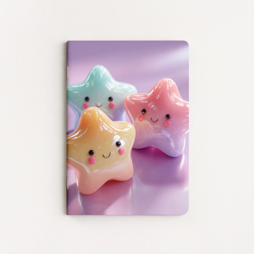 Zeszyt A5 gładki 32 kartki Pastelowe gwiazdki kawaii MaDam Creative