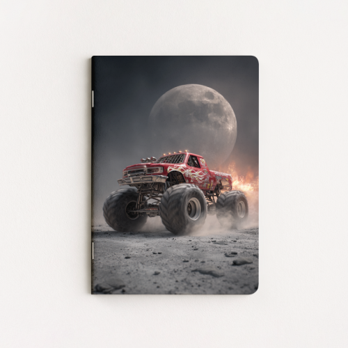 Zeszyt A5 gładki 32 kartki Monster truck pod pełnią księżyca MaDam Creative