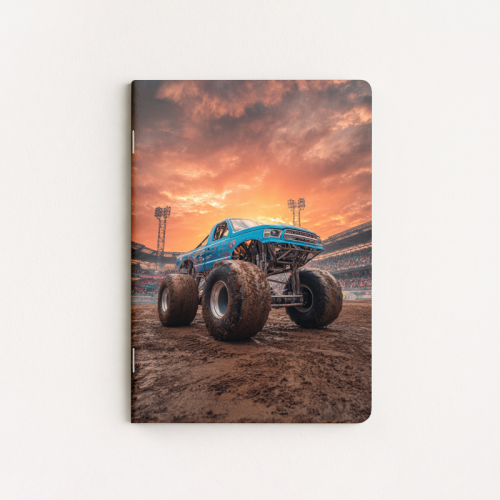 Zeszyt A5 gładki 32 kartki Monster truck na pustynnym torze MaDam Creative