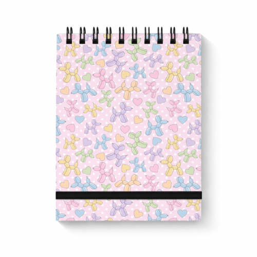 Notes na spirali z gumką A6 80 kartek gładki Balonowe Pieski MaDam Creative