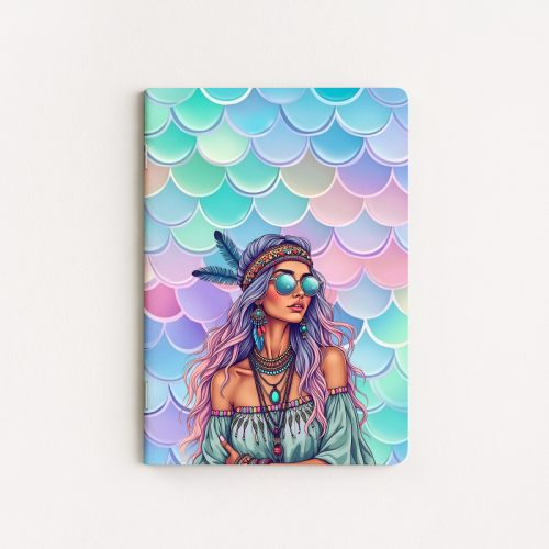 Zeszyt A5 kropki 32 kartki Boho Mermaid Dziewczyna w Turkusie MaDam Creative
