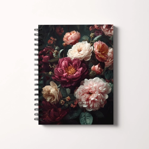 Notes A5 gładki 80 kartek Bukiet róż w stylu malarskim MaDam Creative