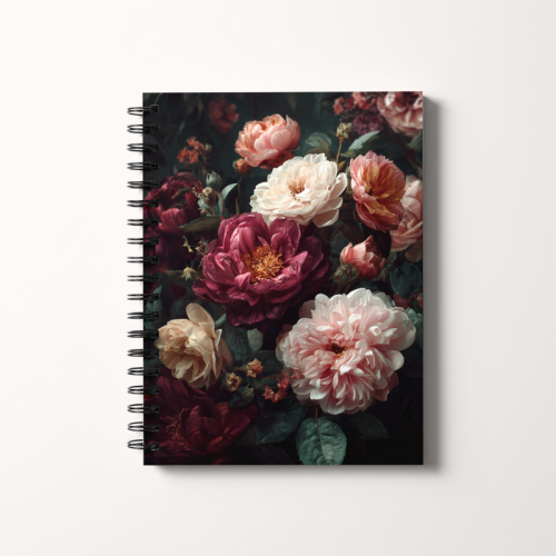 Notes A5 kropki 80 kartek Bukiet róż w stylu malarskim MaDam Creative